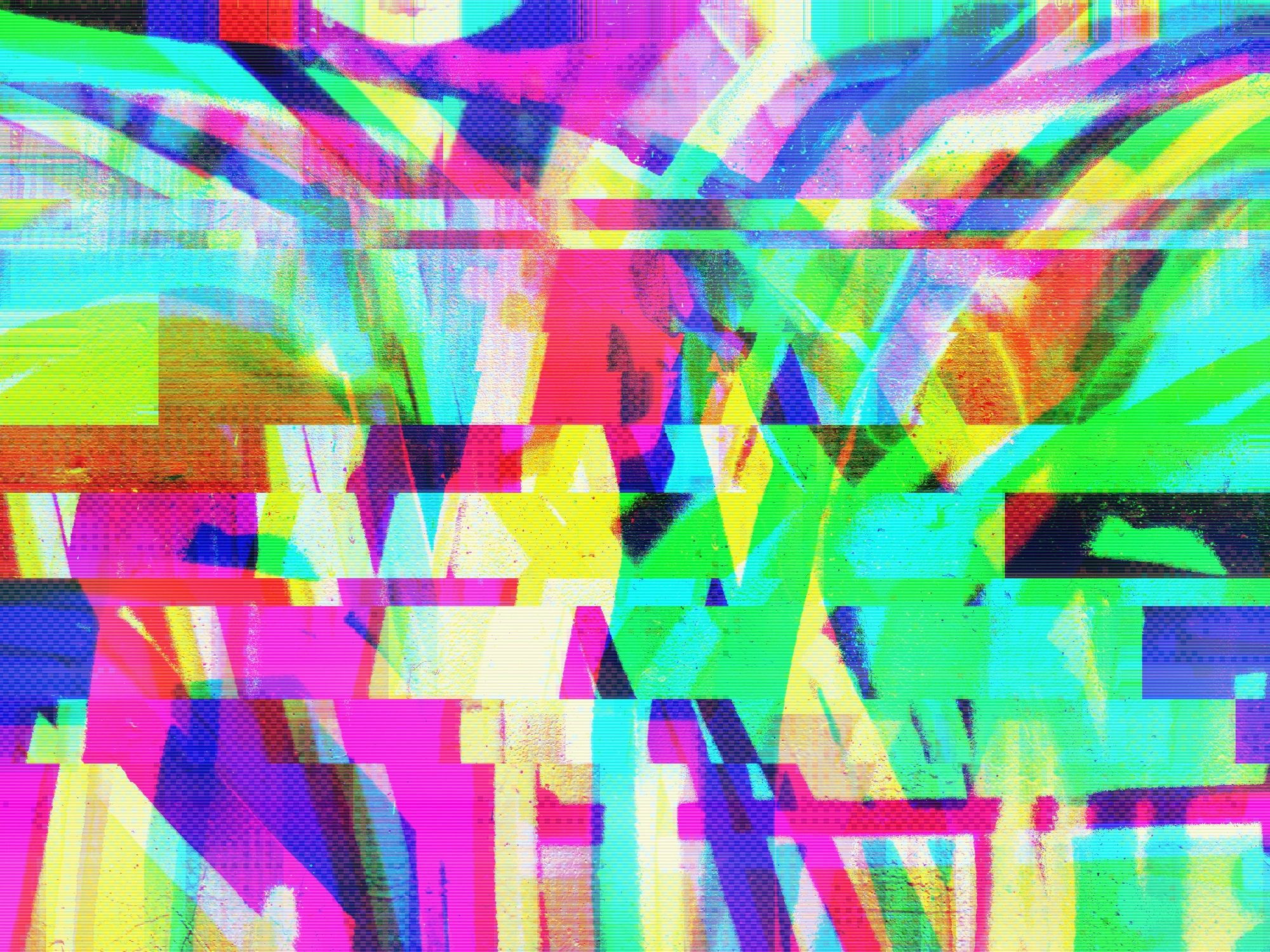 Visual neon abstrak untuk mini game interaktif